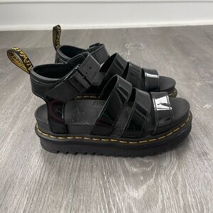 Dr. Martens Blaire Patent Leather Strap Sandals Size 5